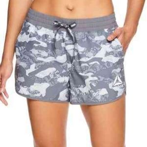 Reebok Womens Printed Essential Running Shorts with Pockets L